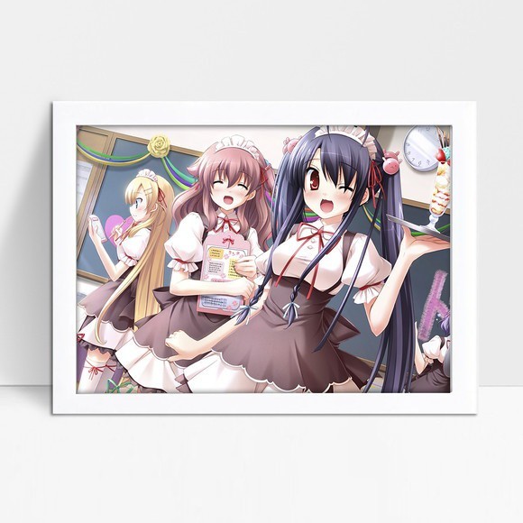 Quadro decorativo 1 peça 20x30 anime girl garotas para quarto