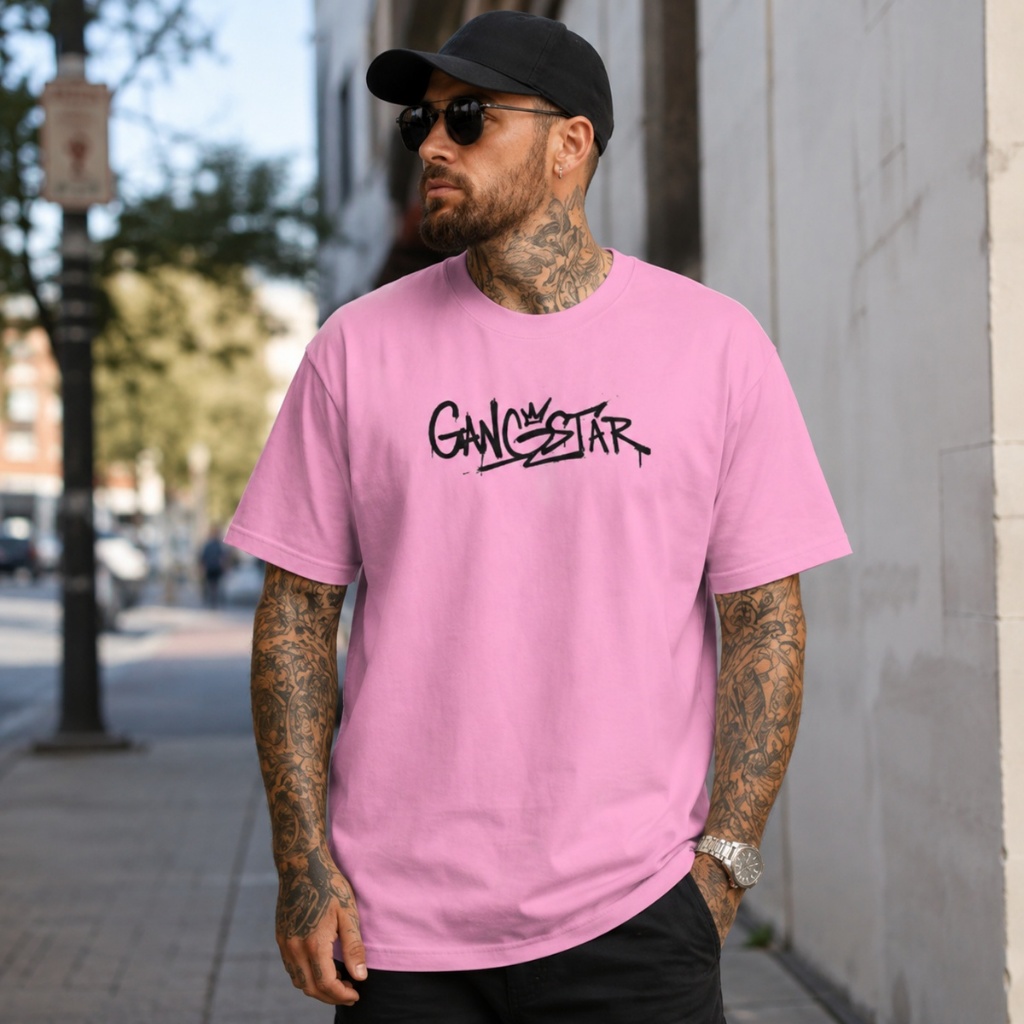 Camisa Masculina Streetwear GANGSTAR Estampa Graffiti Urban Style Premium