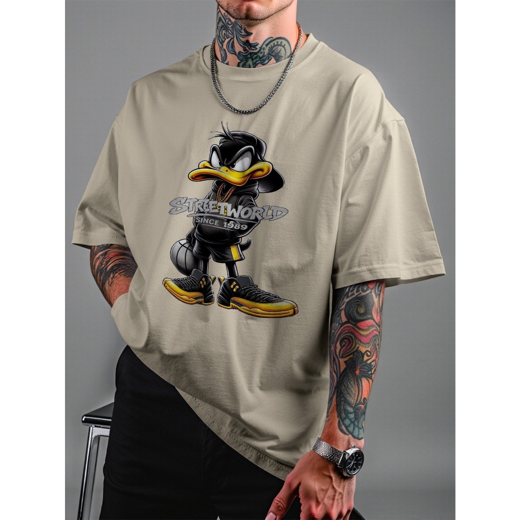 Camiseta Oversized Urban Duck Graffiti Art Unissex DTF ref4527