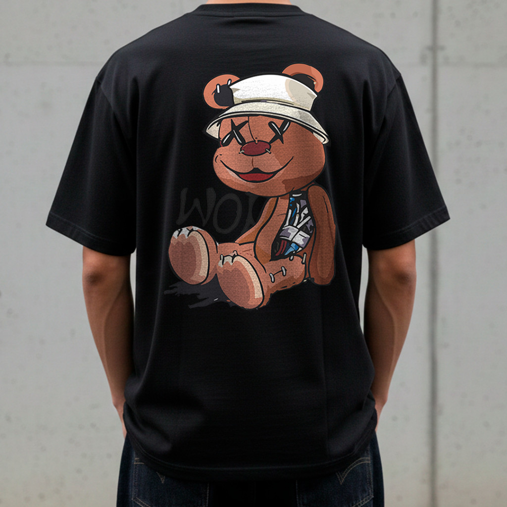 Camiseta Urso Teddy Bear Streetwear Bucket Hat Graffiti Urban - Pragma Mirai
