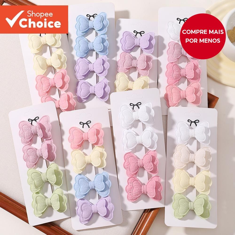 Bebê Menina 4 Pçs/Setlaços De Cabelo Conjunto Artesanal Boutique Grampos Para Crianças Acessórios De Moda