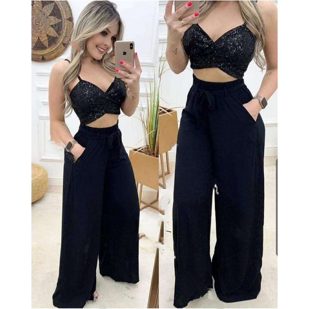 CALÇA PANTALONA MODELO BOUTIQUE ESTILO E TENDENCIA OTIMO CAIMENTO CHIQUE DEMAIS.