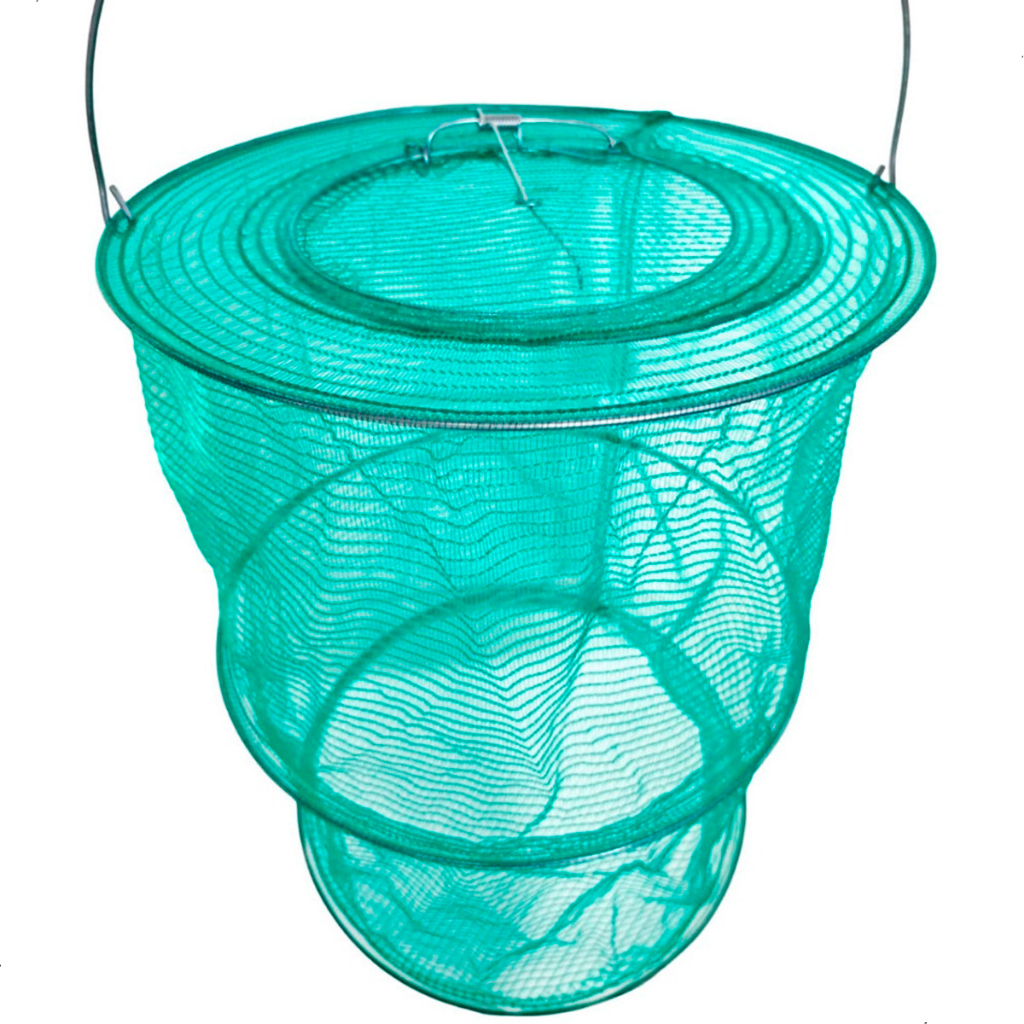 Samburá Covo Guarda Peixe Viveiro 38cm X28cm C/ Arame Tampa Summer Pesca