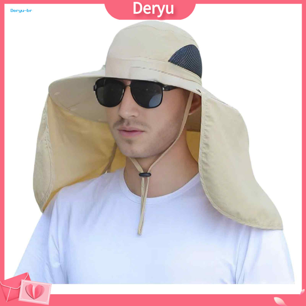 Uv Protection Cap for Hiking Quick Dry Travel Hat Sun with Neck Flap for Men Women Breathable Wide Brim Fishing Summer O