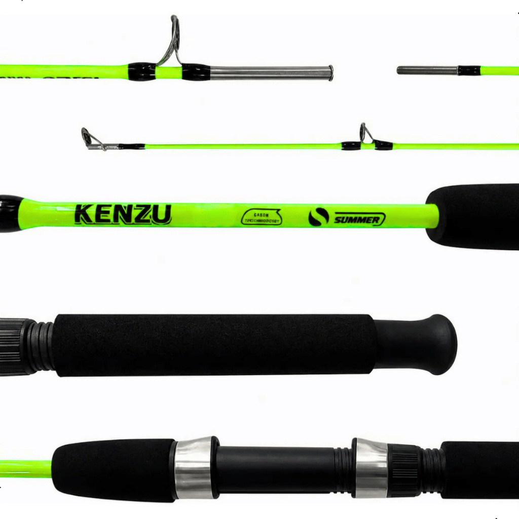Vara Para Molinete 2 Partes Kenzu Summer 1,20m 8-14lbs Maciça Leve Pesqueiro Tilápia Traíra Lambari Piau Piapara