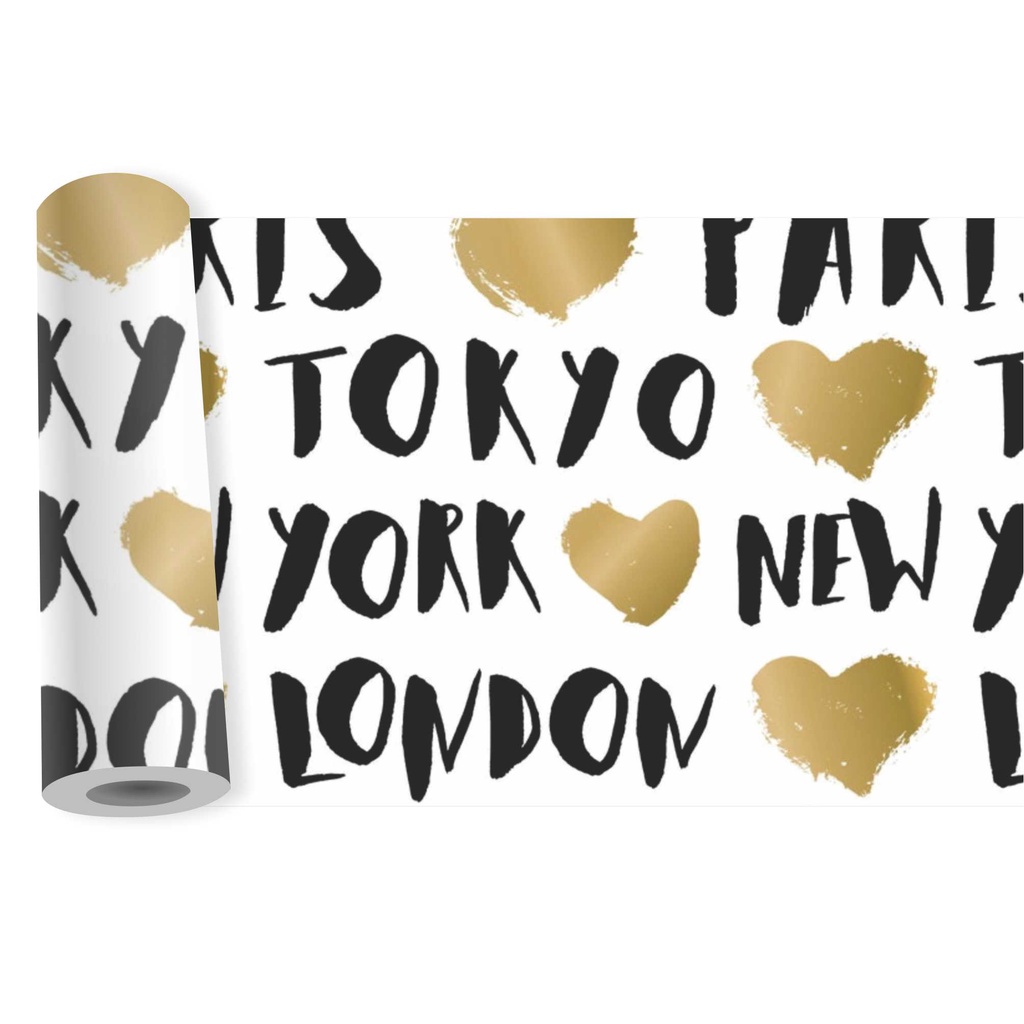 Adesivo Faixa Border Cidade Letras Viagem Capitais Tokyo New York Paris London kit com 5 unidades B434
