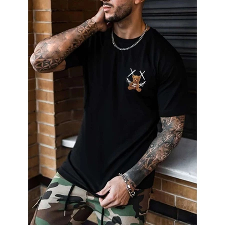 Camiseta Masculina Smile Urso Camisa Manfinity 100 Algodão