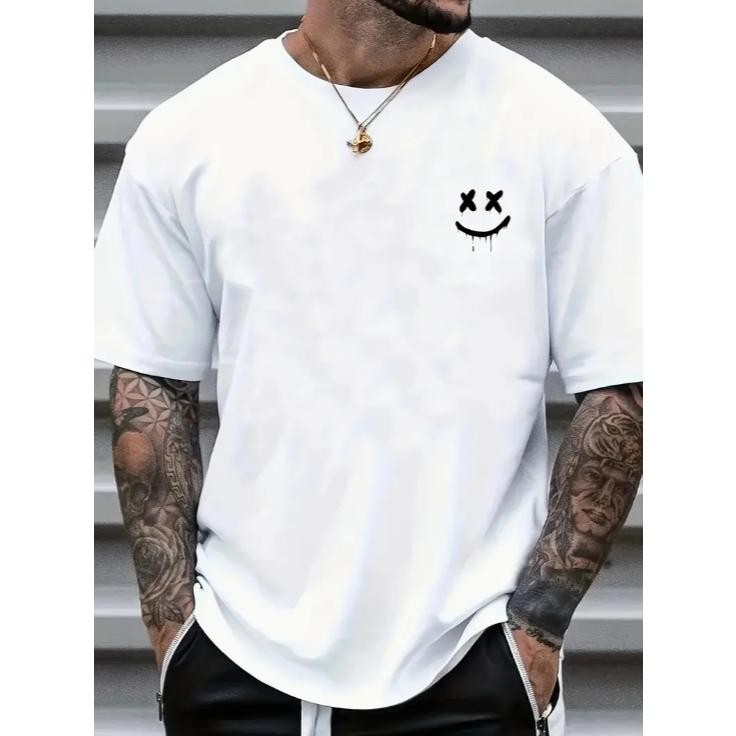 Camiseta Oversized Camisão Confortável Camisa com estampa Smile X