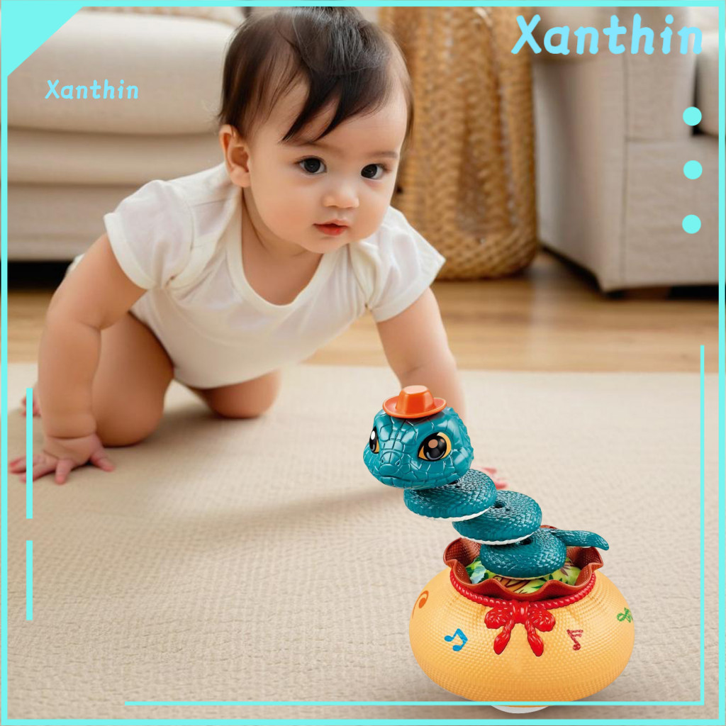 Obstacle Avoidance Snake Toy Electric Twisting with Lights Music Usb Rechargeable Auto Educational Fun for Toddlers Boys