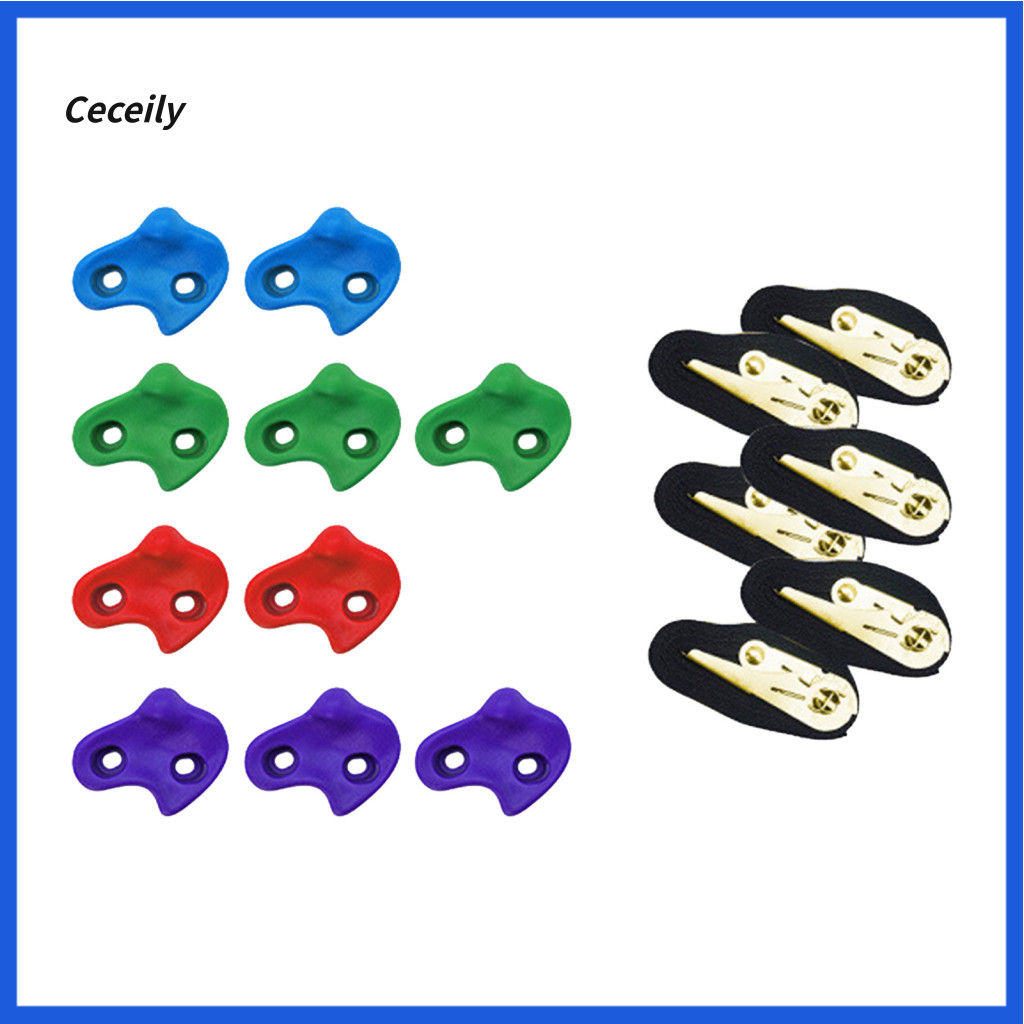 Tree Climbing Strap Non-slip Holds 1 Set with Ratchet Straps Outdoor Rocks for Kids Adults Backyard Gym Obstacle Course
