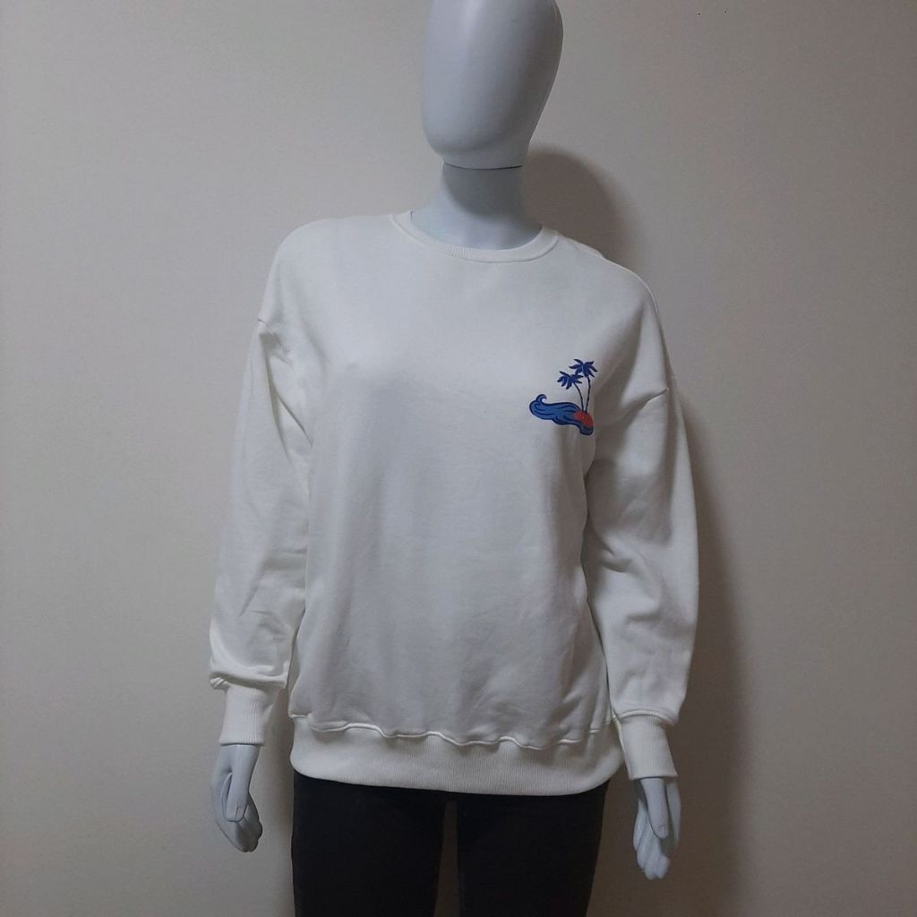 Moletom blue steel oversized off-white P ao M outlet