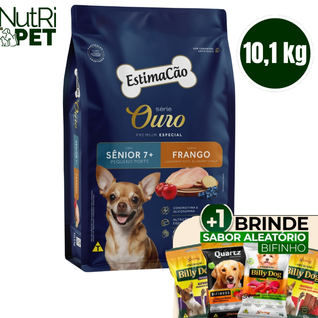 Ração Cães Senior Estimacão Ouro Pequeno Porte Senior 10,1kg