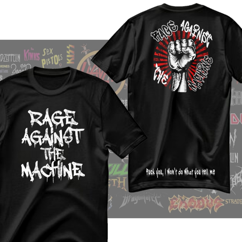Caimseta Rage Against the Machine banda RATM Rap Rock Metal - Camisa e Baby look