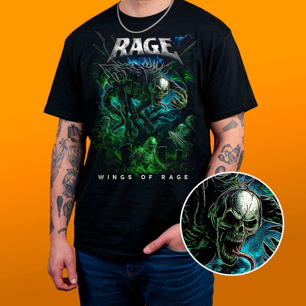 Camiseta RAGE - Estampa Reticulada Algodão 30.1