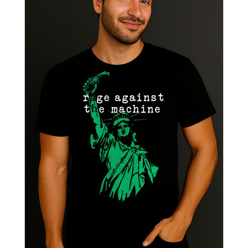 Camiseta Rage Against the Machine 100% Algodão Unissex Estampa Autoral