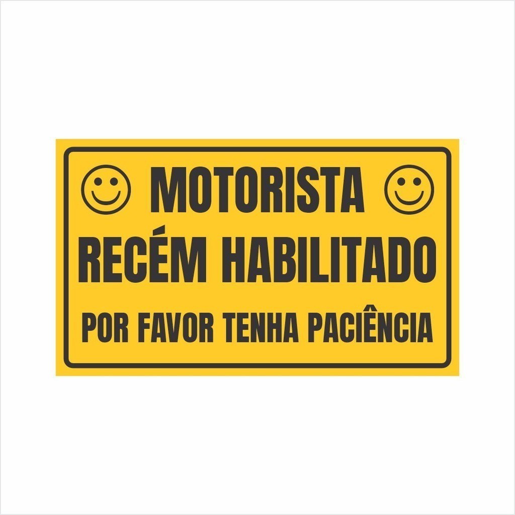 Adesivo Motorista Recém Habilitado Smile