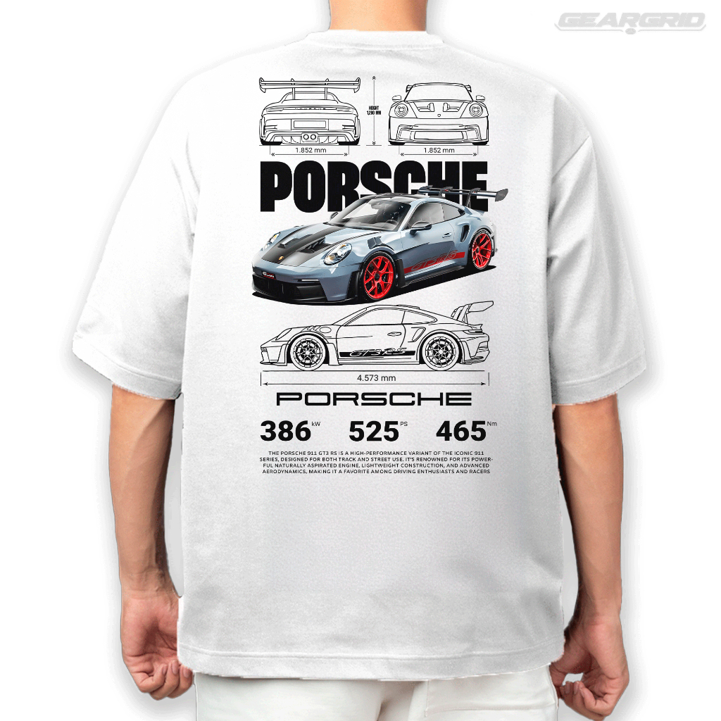 Camiseta Porsche Custom 100% Algodão Edição Especial Oversized Unissex Exclusiva
