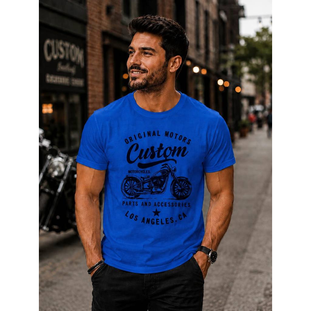 Camiseta Básica Masculina Casual Custom MotoFã | Tecido Macio Leve Premium Respirável