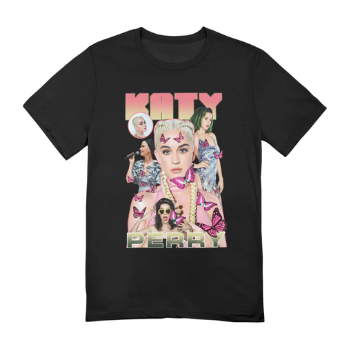 Camisa Premium Katy Perry Graphic Collab Camiseta 100% Algodão