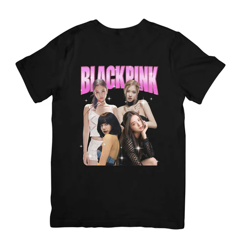 Camisa Premium Blackpink Graphic Group Kpop Camiseta 100% Algodão