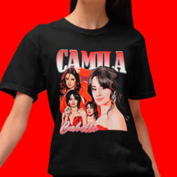 Camisa Premium Camila Cabello Mood Graphic Camiseta 100% Algodão