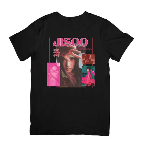 Camisa Premium Blackpink Jisoo Graphic Camiseta 100% Algodão