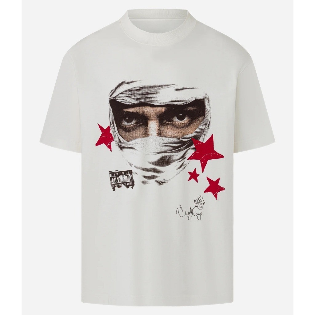 Camiseta Premium em Algodão Puro Camiseta Streetwear Coleção Veigh Frase Estampada Graphic Tees Branca