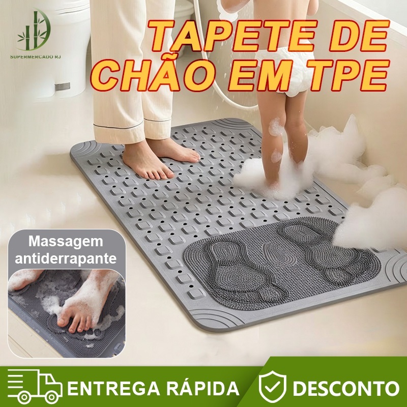 Non-Slip Bathroom Mat Exfoliating Foot Massager with Suction Cup 40x70cm，Can Be Fixed to the Wall