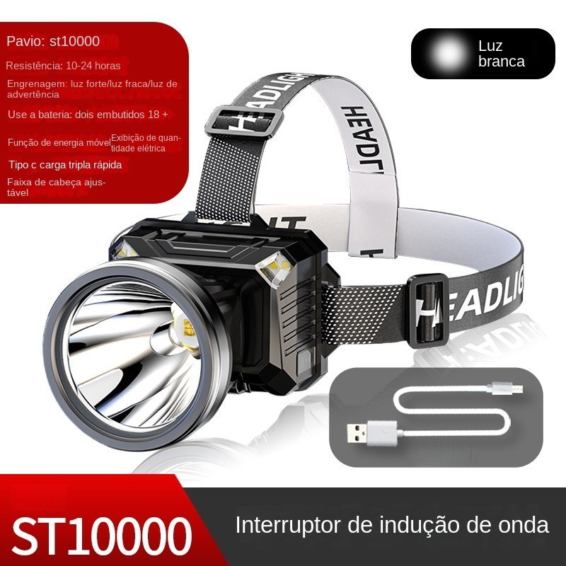 Iluminação head-mounted branca clara forte do laser, apropriada para o uso ao ar livre