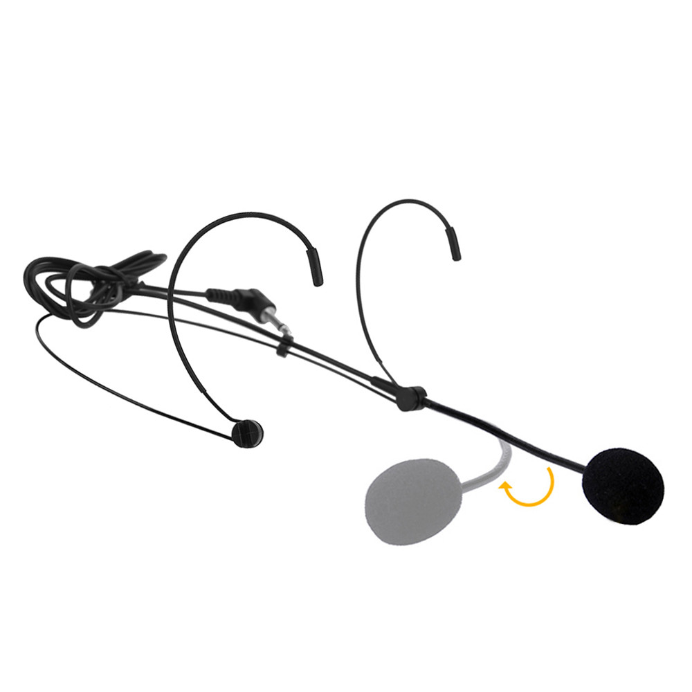 Uni-Direcional Head-mounted Headworn Fone De Ouvido Microfone Flexível Com Fio Boom Para Amplificador De Voz Amp Altosp