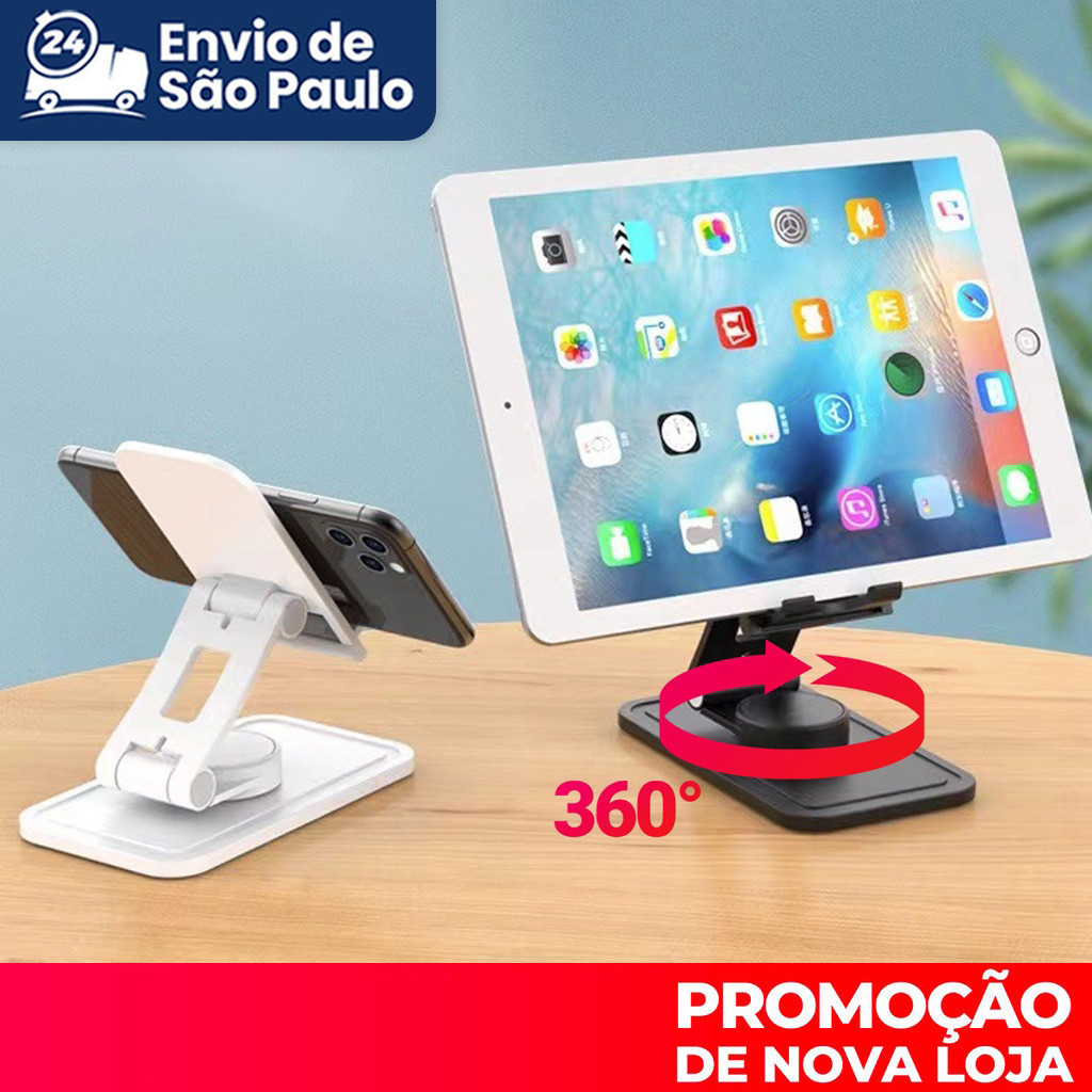 Suporte Dobrável Ajustável Para Celular E Tablet-Portátil Articulado iPad/iPhone