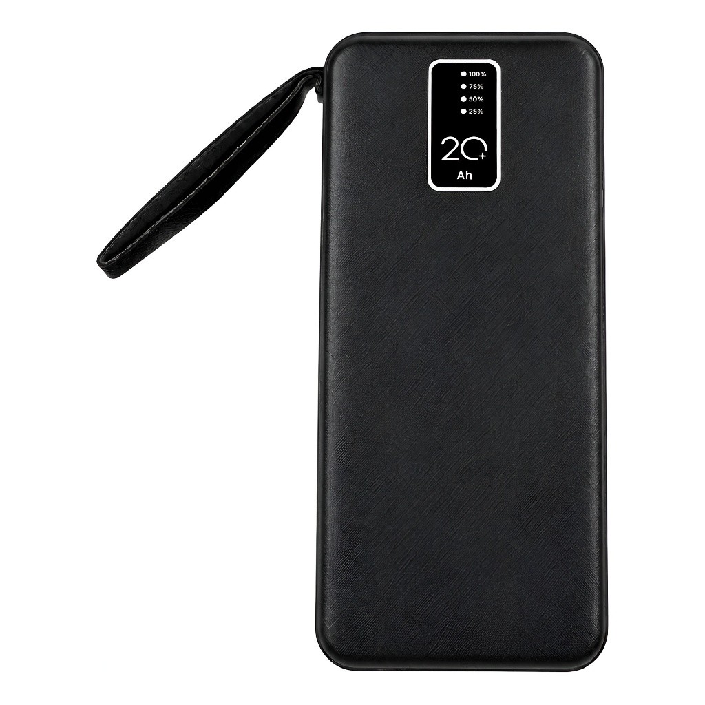Power Bank 20000mah Carregador Super Rápido Turbo Portátil Preto