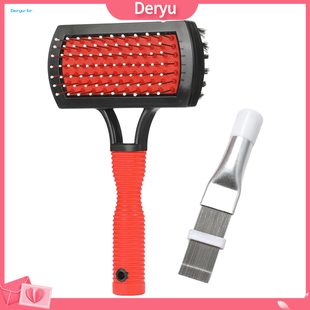 Air Conditioner Coil Brush Fin Repair Tool Double-sided Ac Set with Stainless Steel Comb – Compact Hvac Condenser Clea
