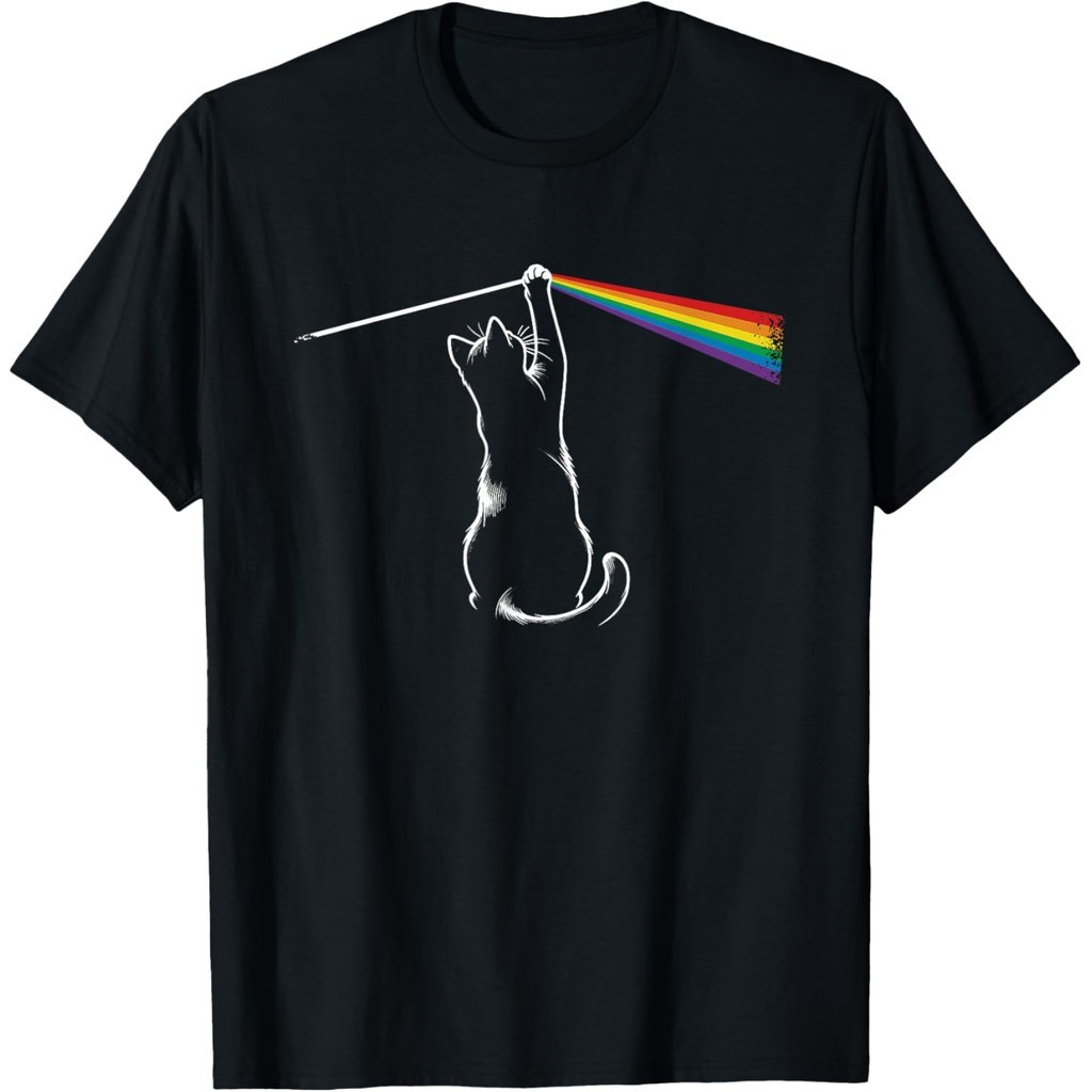 Camiseta Masculina Funny Cat Rock Music Gift Men Kids Women Funny Cat T-Shirt