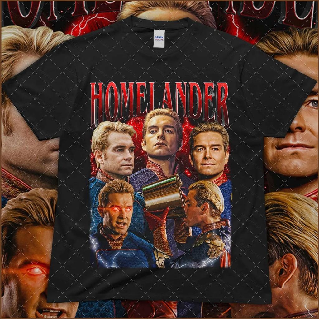 QL1 Vintage Homelander Unissex top The Boys Série 5 Camiseta Superhero Tee Filme Fan Gift
