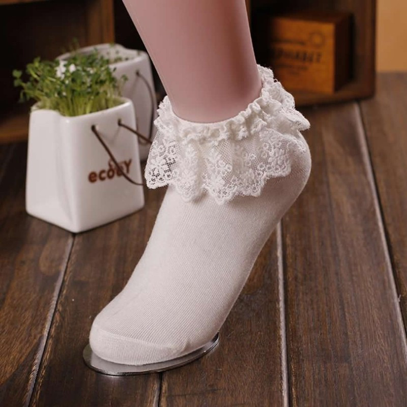 Princess Girl Cute Sweet Women Ladies Lace Ruffle Frilly Ankle Socks New