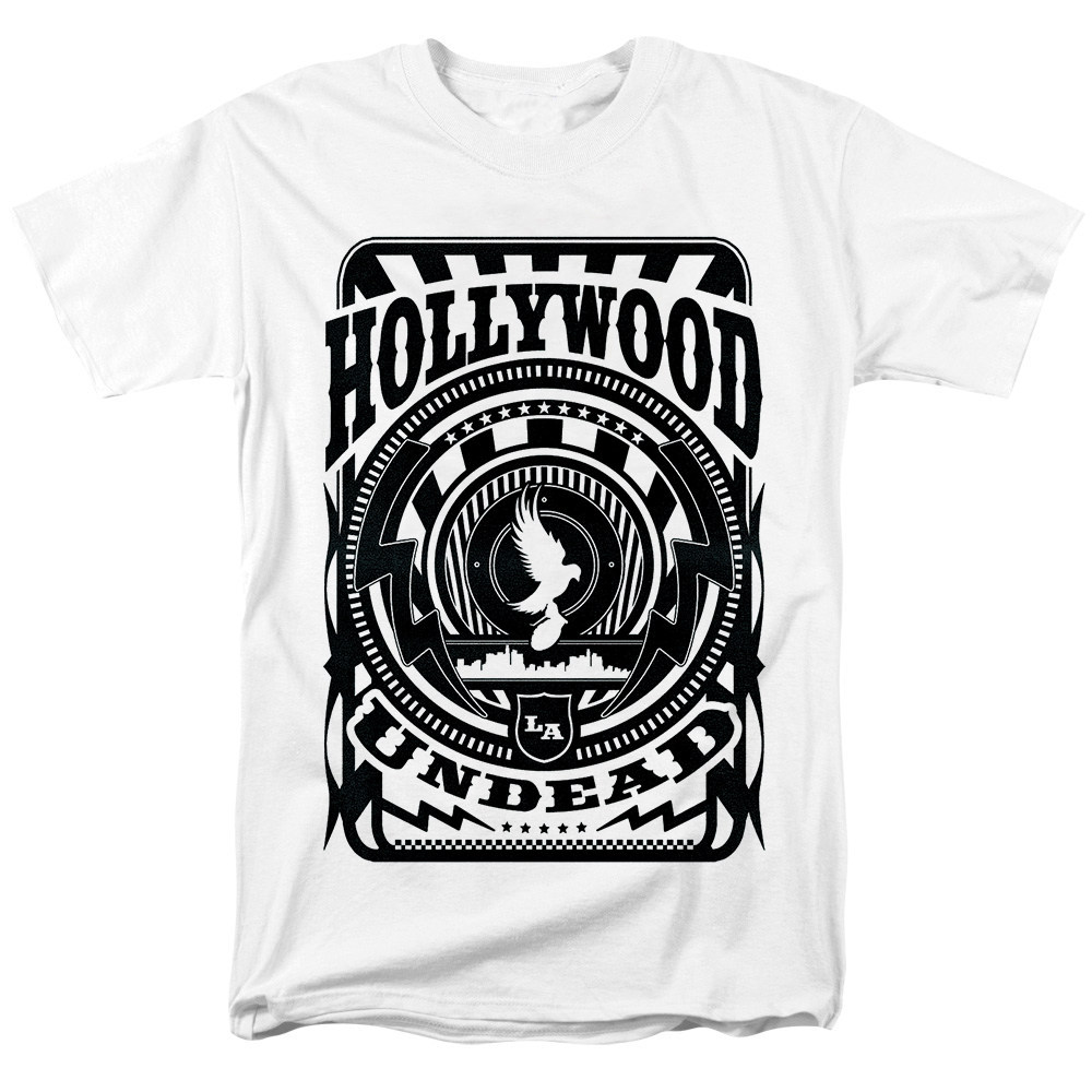 Music.Soul Camiseta Unissex Hollywood Undead Máscara Metal Rap Rock Branca Redonda Estilosa Confortável Casual