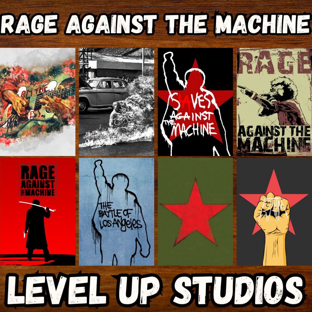 Rage Against the Machine - Placas Quadros Decorativos Posters - Rock Alternativo Rap Metal Protesto