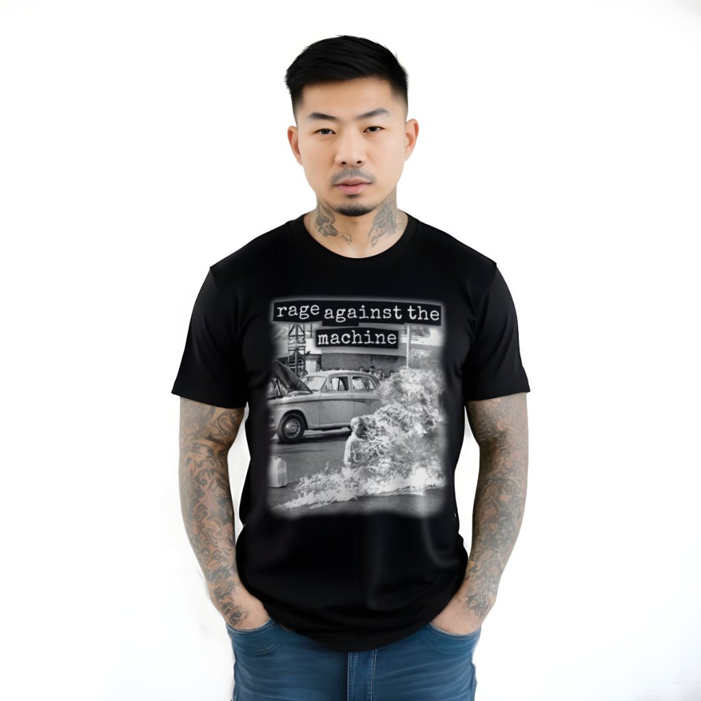 Camiseta Rage Against The Machine Bomber 100% Algodão