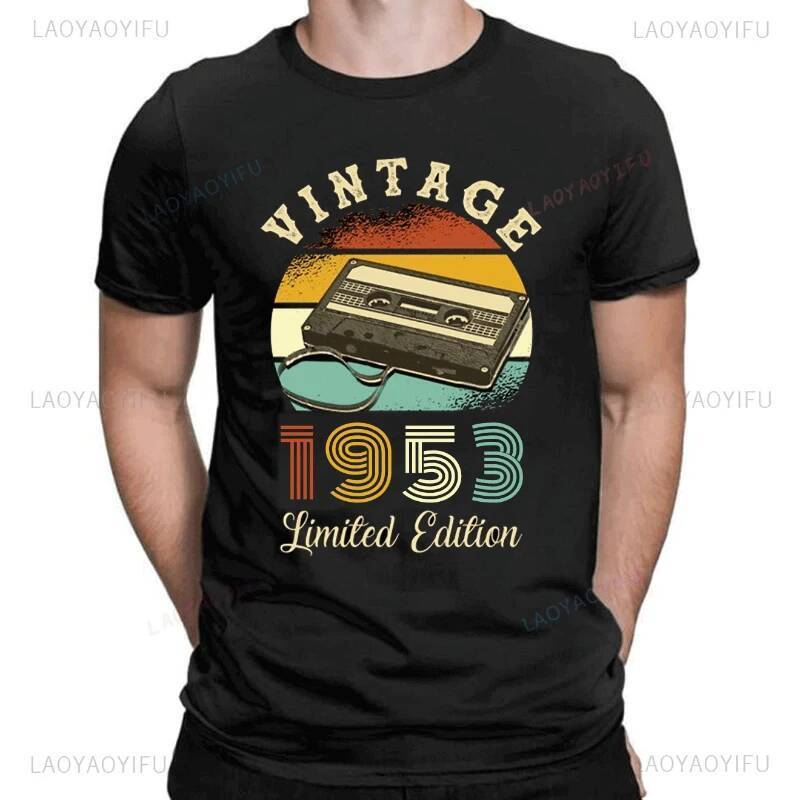 Made in 1953 T Shirts Dad and Grandpa Gift 71th Birthday  Unisex Tshirt   Born in Gift Serial T-Shirts  Vintage Men  Clo