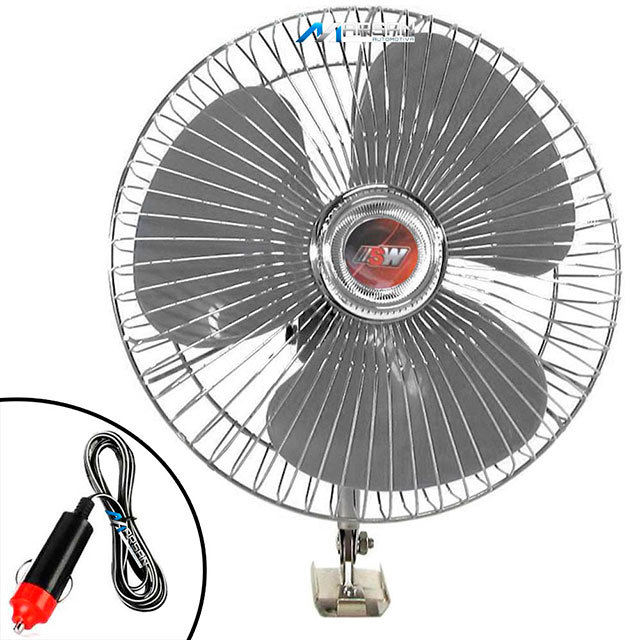 Ventilador 12v 12w Portatil Oscilante
