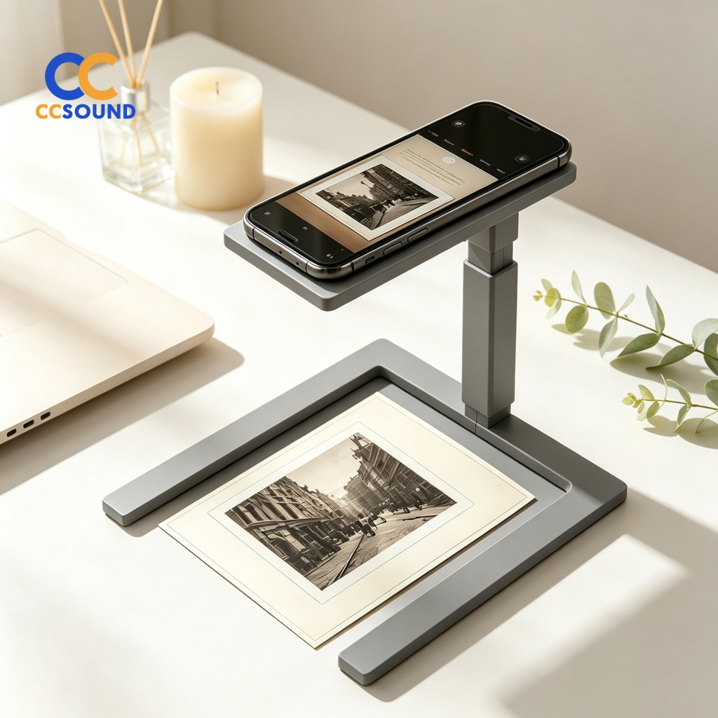 Space Saving Phone Support Foldable Stand for Desk Mobile Holder Adjustable Desktop Lightweight Portable Cradle for Stre