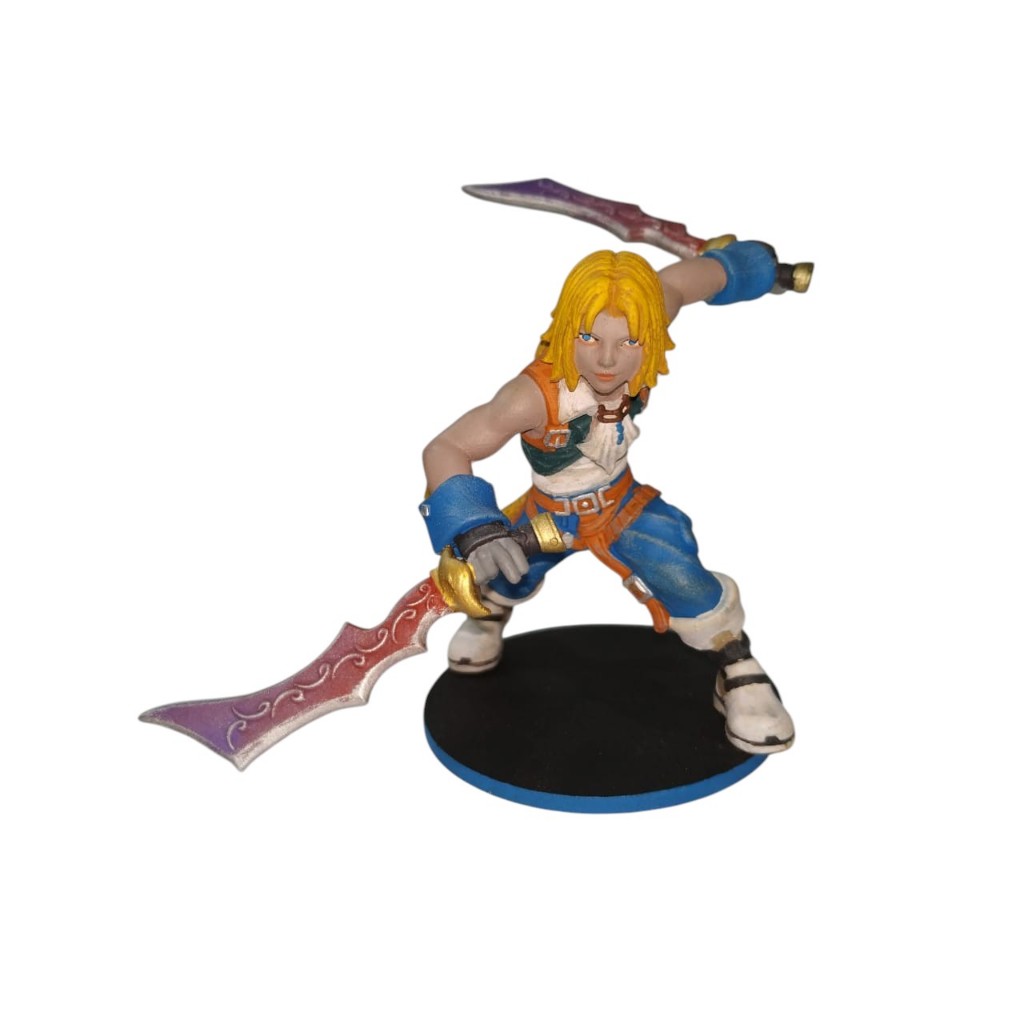 Action Figure - Zidane Tribal - Final Fantasy - Miniatura - Impressão 3D - Resina - Pintura Manual - 9 cm