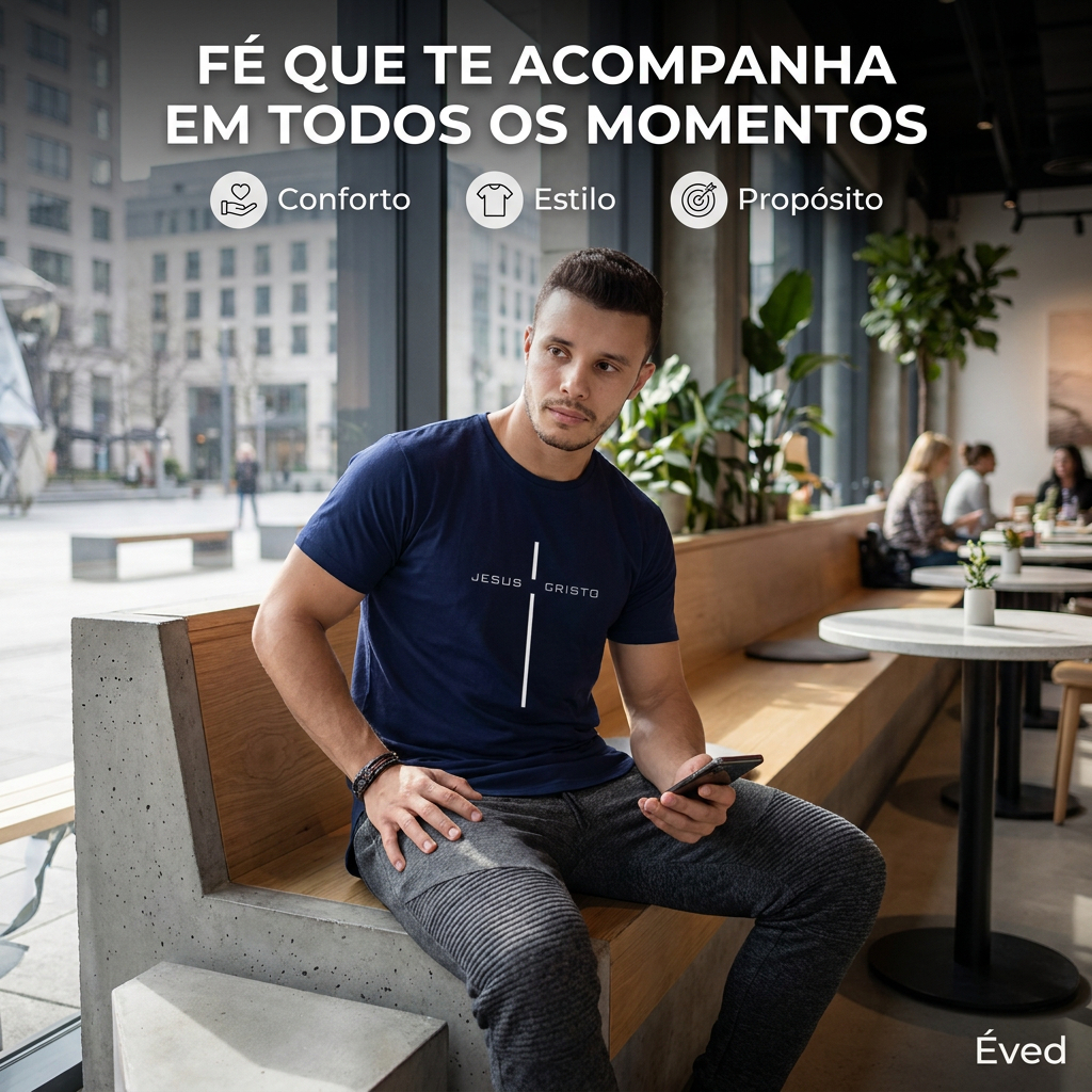 Camiseta Masculina Gospel Longline oversized Swag Básica Manga Curta  Evangélica Algodão Cristã slim