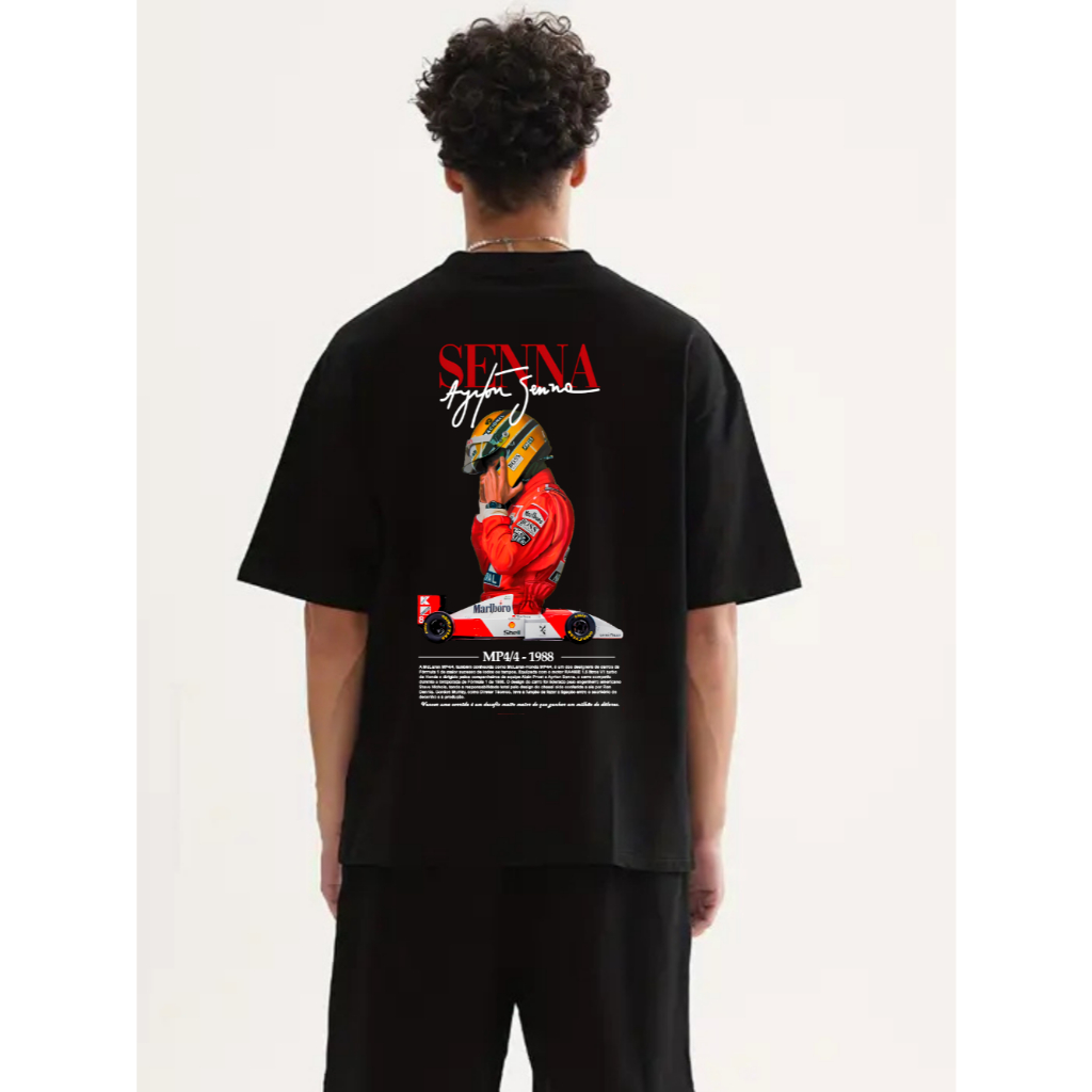 Camiseta Oversized Corredor Senna Lançamento 100% Algodão Envio Já