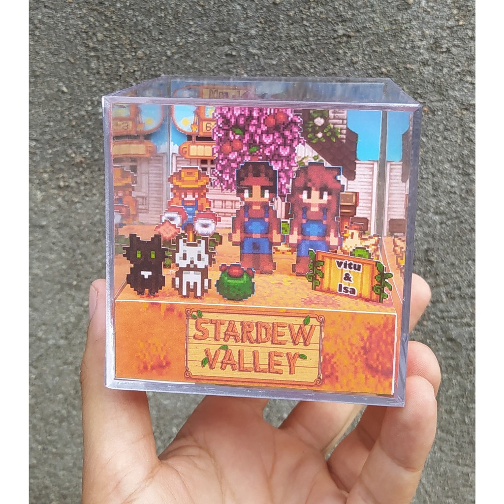 Cubo Diorama Stardew valley personalizável (LEIA A DESCRIÇÃO)