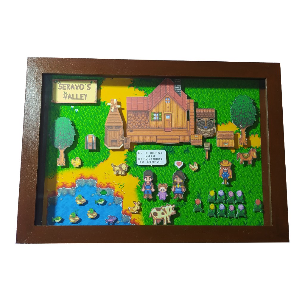Quadro 3d stardew valley personalizado LEIA A DESCRIÇÃO