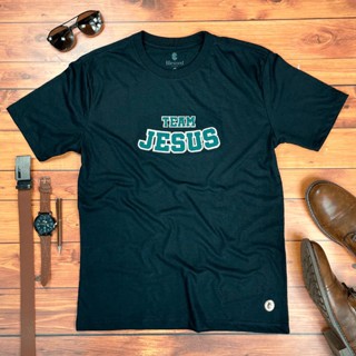 Camiseta Masculina Team Jesus Gospel Cristã Evangélica Algodão Premium Regular Fit Confortável Fé