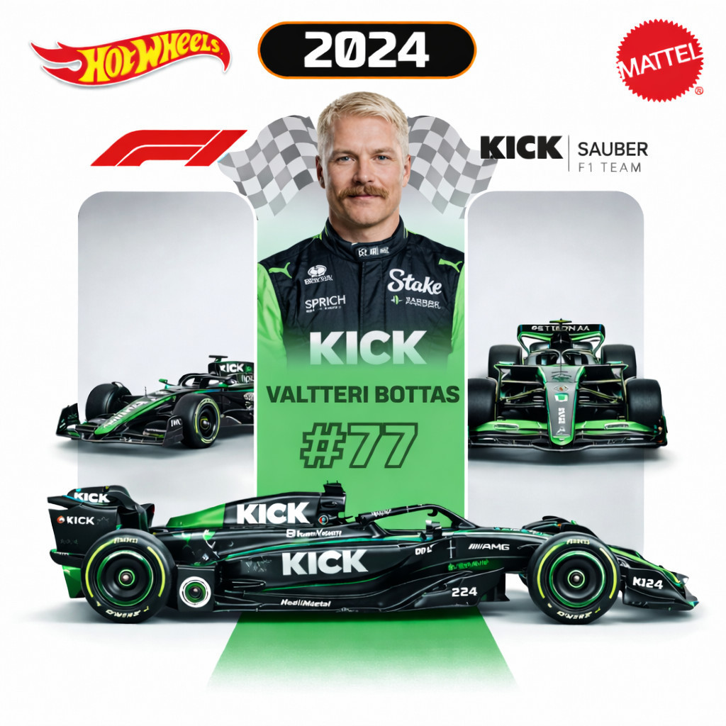 Hot Wheels Fórmula 1 2024 Bottas #77 Sauber F1 Team