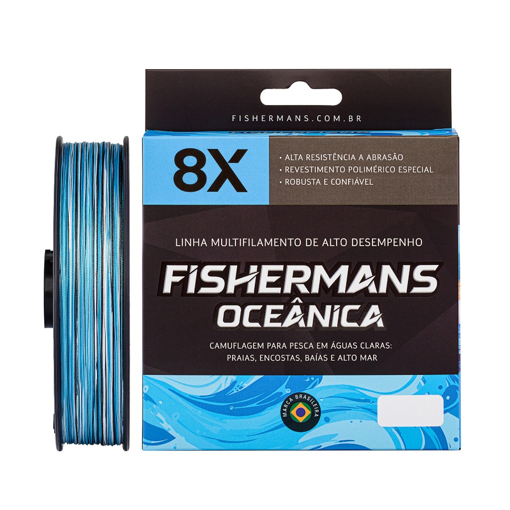 Fishermans Oceânica 8X Linha De Pesca Multifilamento | 10 até 300 libras